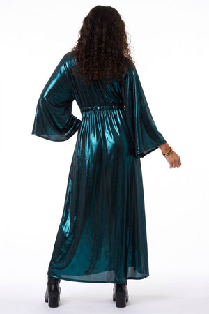 Teal Metallic Gemini Robe