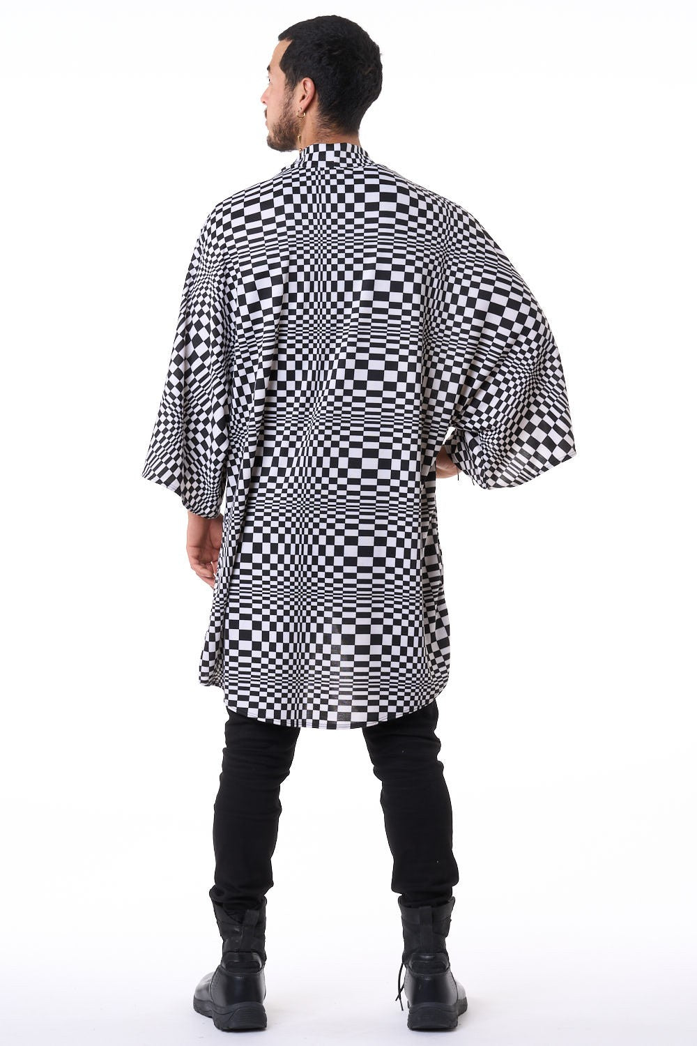 Black & White Checker Unisex Kimono