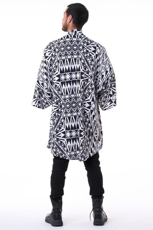 Black & White Geometric Unisex Kimono