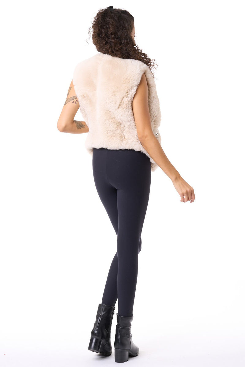 Cream Faux Fur Vest