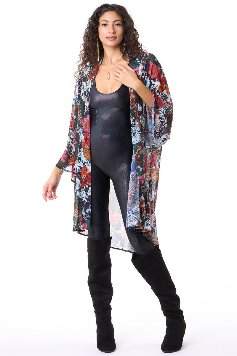 Koi Fish Mesh Unisex Kimono