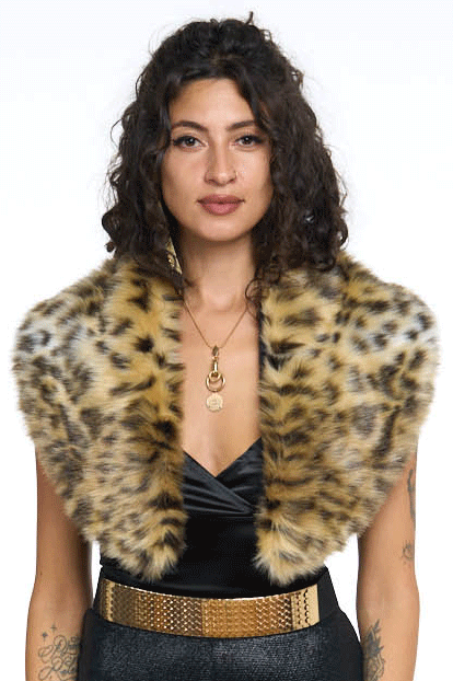 Cheetah Faux Fur Stole
