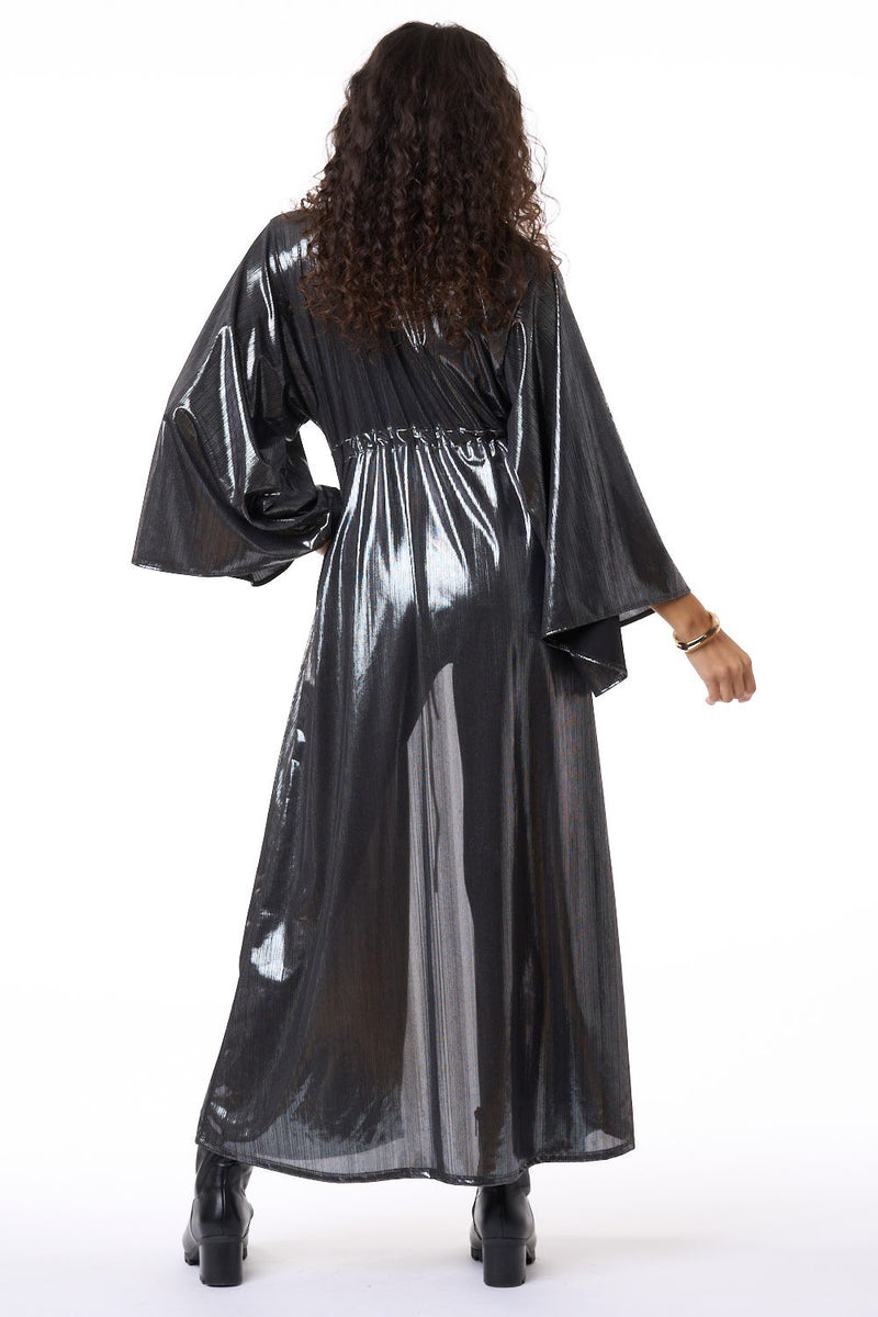 Silver Ribbed Gemini Robe