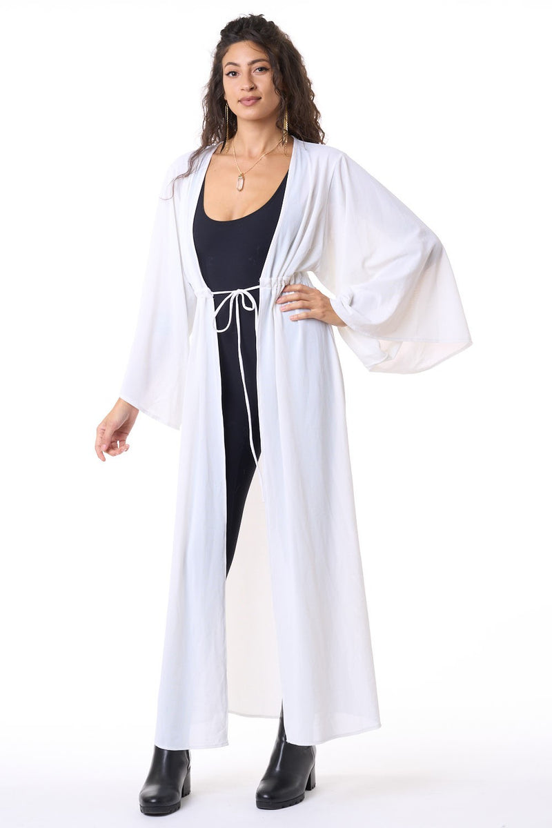 White Mesh Gemini Robe