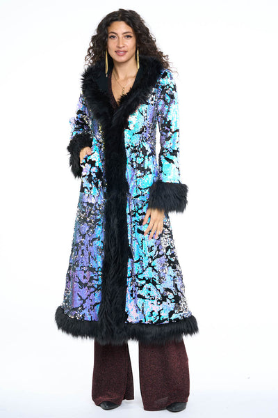 新品タグ付 ルミニョン Lumignon Quilting fur coat 黒 BLACK HOODED MINK FUR COAT SAGA LONG | SKANDINAVIK FUR