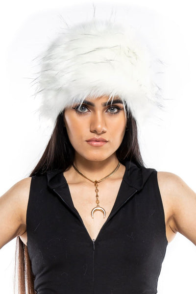 Black Faux Fur Babushka Hat – Tamo Design