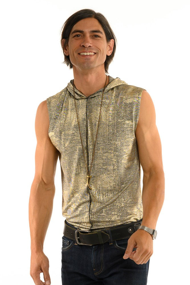 Antique Gold Sleeveless Men's Top