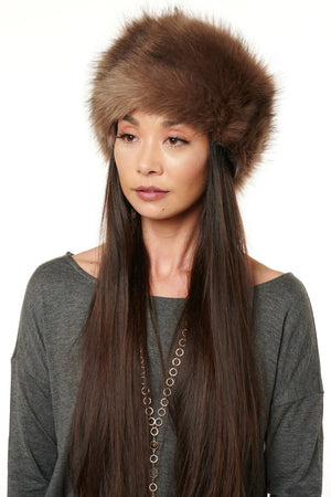 Sable Babushka Faux Fur Hat